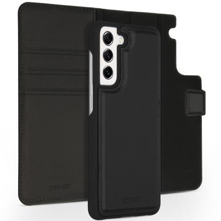 Accezz Premium Leather 2 in 1 Wallet Bookcase voor de Samsung Galaxy S21 FE - Zwart