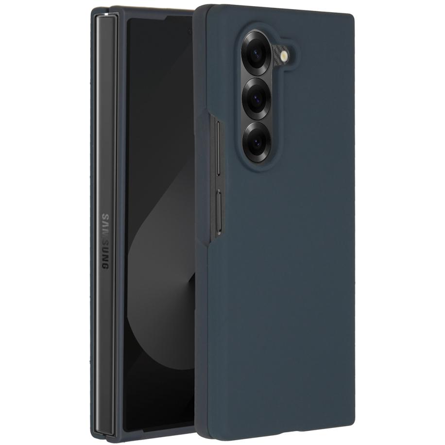 Accezz Liquid Silicone Backcover voor de Samsung Galaxy Z Fold 6 - Donkerblauw Blauw