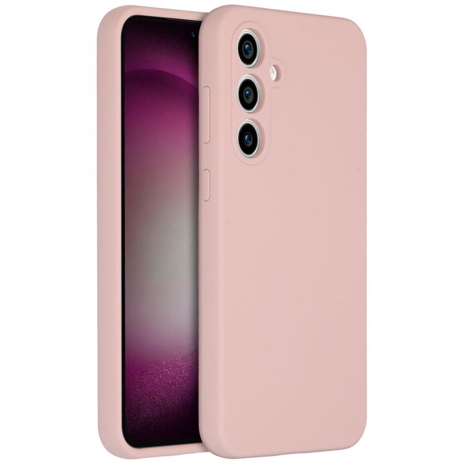 Accezz Liquid Silicone Backcover voor de Samsung Galaxy S23 FE - Roze Roze
