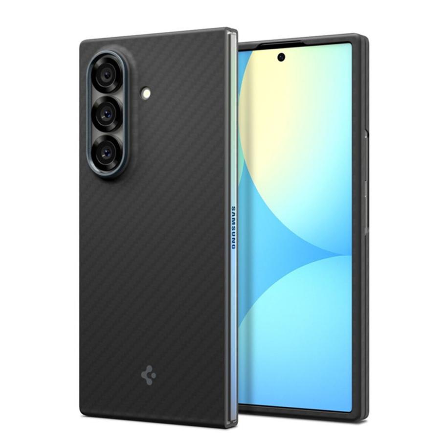 Spigen AirSkin Backcover voor de Samsung Galaxy Z Fold 7 - Aramid Black Zwart