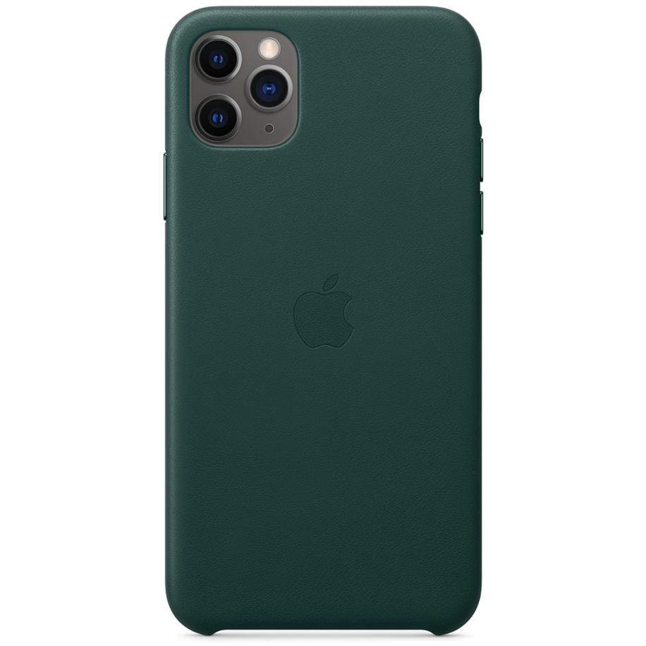 Leather Backcover voor de Apple iPhone 11 Pro Max - Forest Green Groen