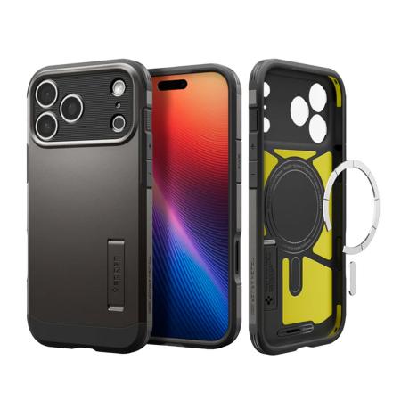 Spigen Tough Armor Backcover MagSafe voor de Apple iPhone 17 Pro - Gunmetal