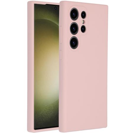 Accezz Liquid Silicone Backcover voor de Samsung Galaxy S24 Ultra - Roze