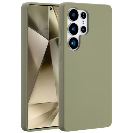 Accezz Liquid Silicone Backcover met MagSafe voor de Samsung Galaxy S25 Ultra - Cooper Green