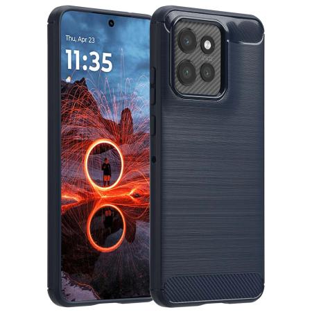 imoshion Brushed Backcover voor de Motorola Thinkphone 25 / Motorola Edge 50 Neo / Edge 60 Neo - Donkerblauw