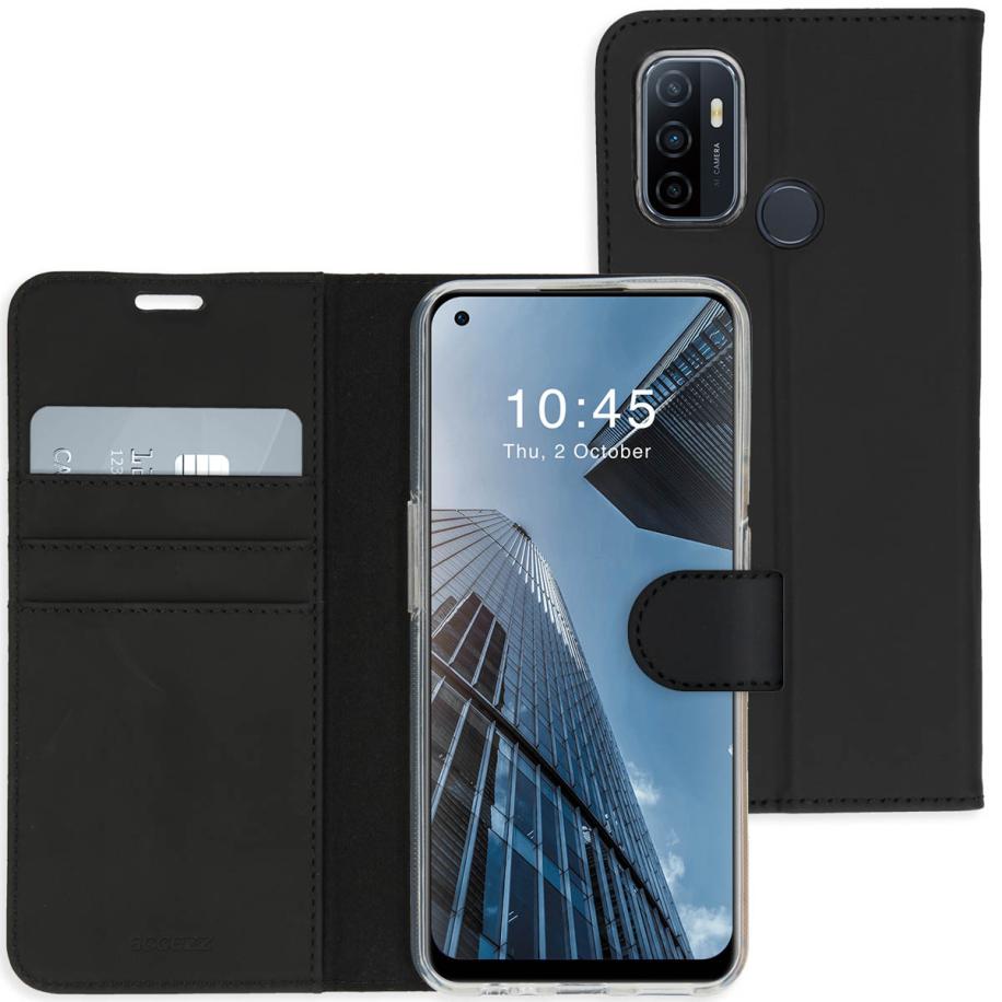 Accezz Wallet Softcase Bookcase voor de Oppo A53 / Oppo A53s - Zwart Zwart