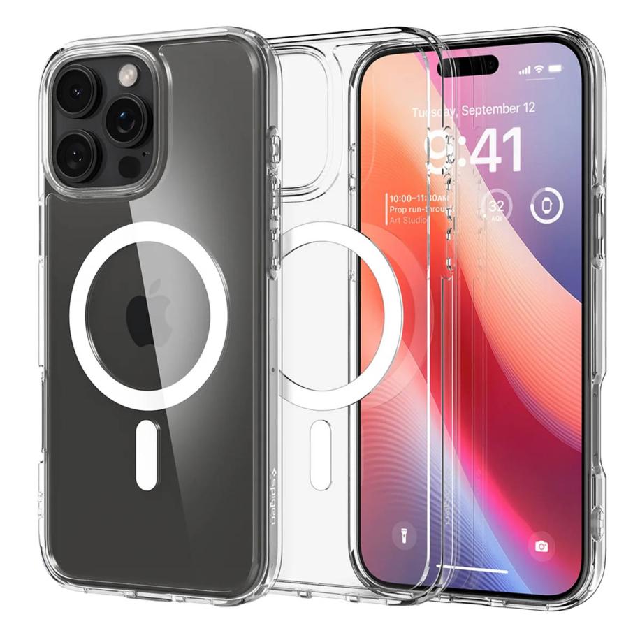 Spigen Ultra Hybrid Backcover MagSafe voor de Apple iPhone 16 Pro - White Wit