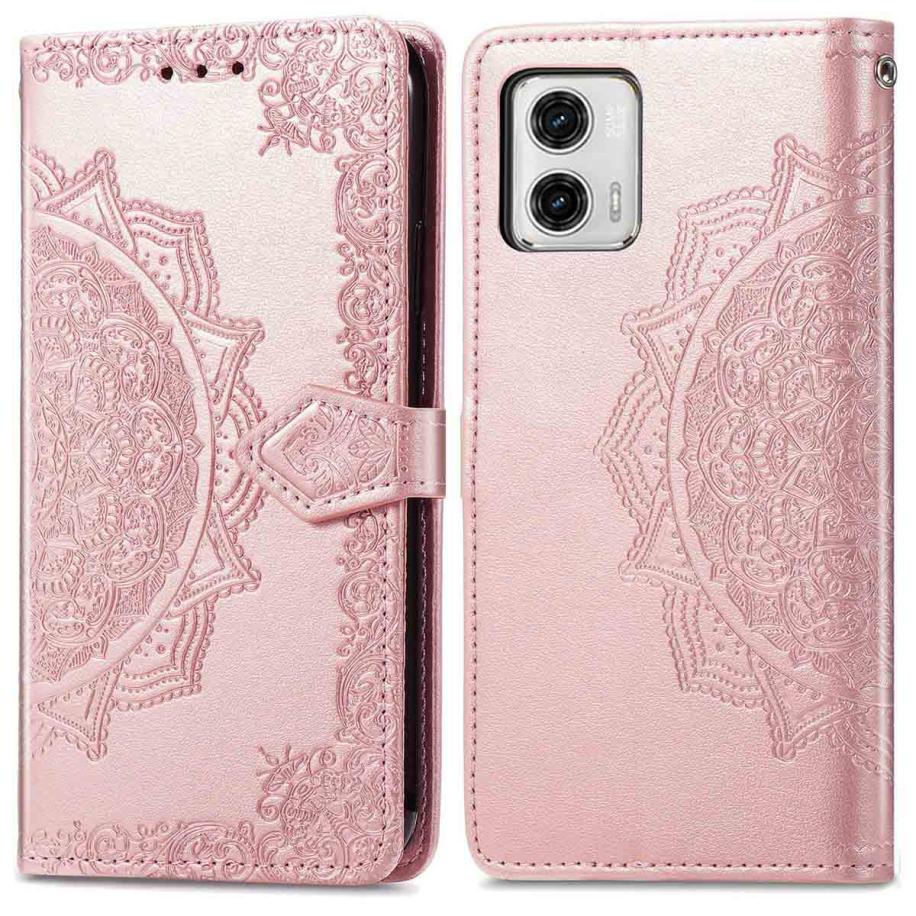 imoshion Mandala Bookcase voor de Motorola Moto G73 - Rosé Goud Rose goud