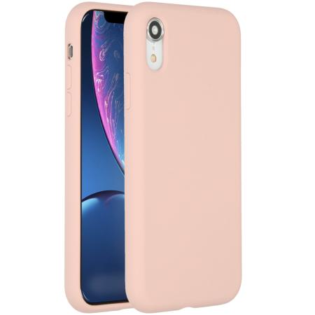 Accezz Liquid Silicone Backcover voor de Apple iPhone Xr - Roze