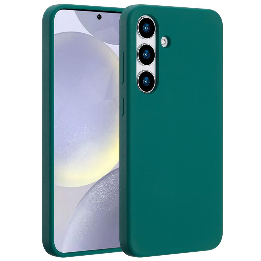 Accezz Liquid Silicone Backcover met MagSafe voor de Samsung Galaxy S25 Plus - Forest Green Groen
