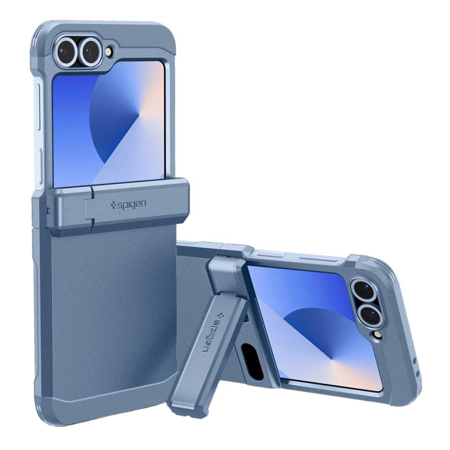 Spigen Tough Armor Pro Backcover voor de Samsung Galaxy Z Flip 6 / Flip 7 FE - Sierra Blue Blauw