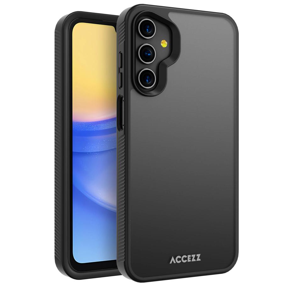 Accezz Rugged Frosted Backcover voor de Samsung Galaxy A15 (5G/4G) - Zwart Zwart