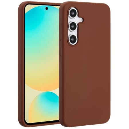 Accezz Liquid Silicone Backcover met MagSafe voor de Samsung Galaxy S24 FE - New Tea Brown