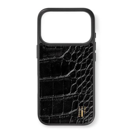 iDeal of Sweden Vegan Leather MagSafe Backcover voor de Apple iPhone 17 Pro Max - Black Croco