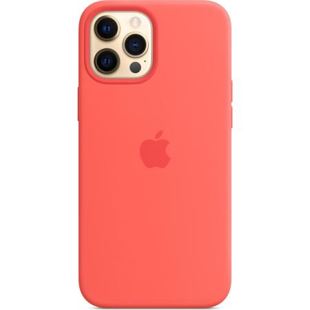 Silicone Backcover MagSafe voor de Apple iPhone 12 Pro Max - Pink Citrus