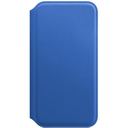 Leather Folio Bookcase voor Apple iPhone X / Xs - Electric Blue