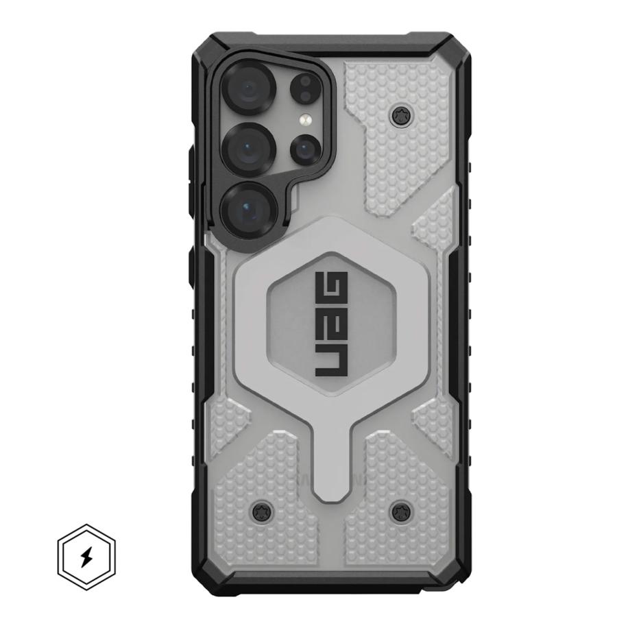 UAG Pathfinder Backcover MagSafe voor de Samsung Galaxy S25 Ultra - Ice / Silver Transparant