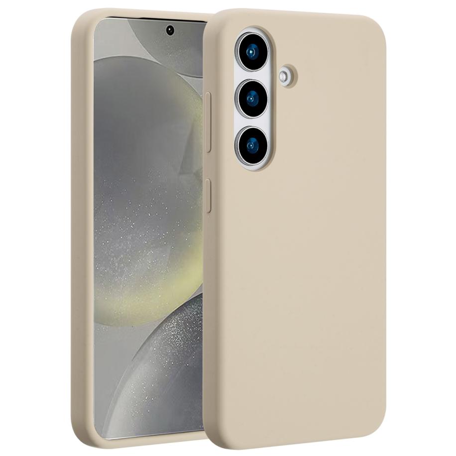 Accezz Liquid Silicone Backcover met MagSafe voor de Samsung Galaxy S25 - Stone Bruin