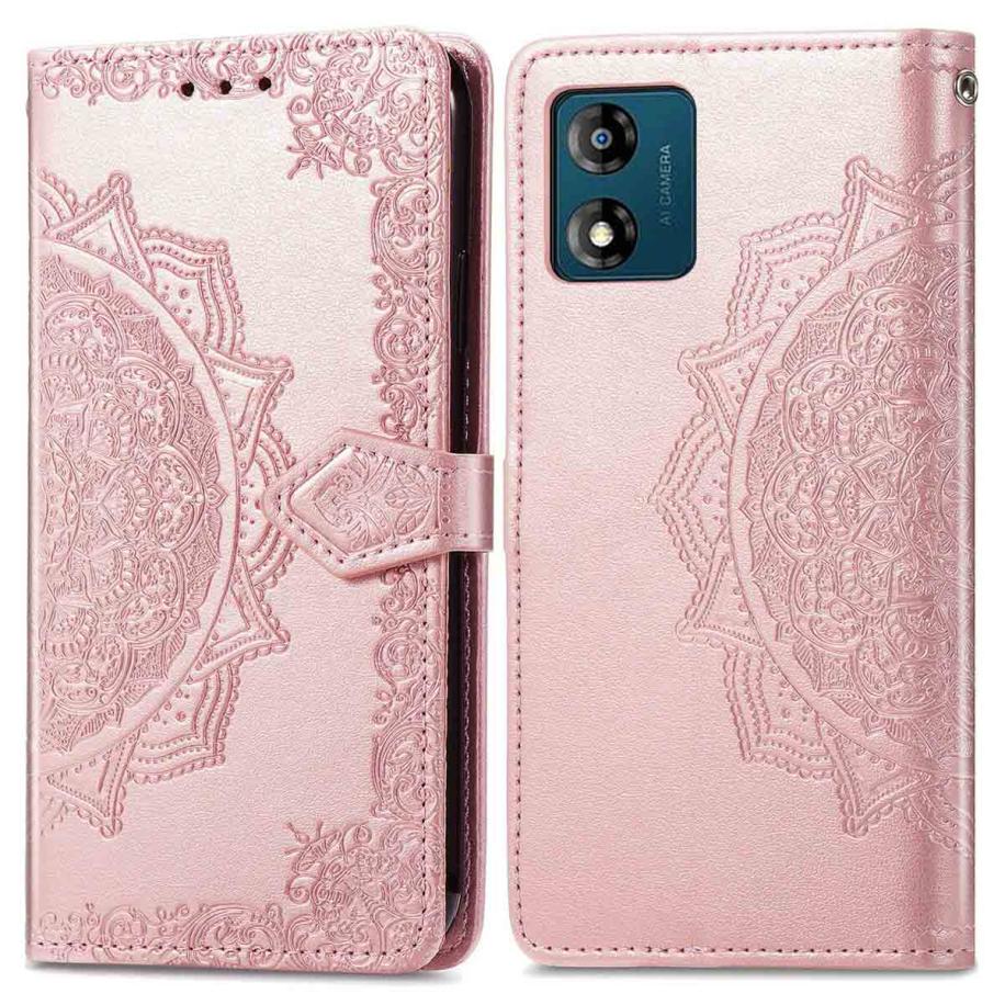 imoshion Mandala Bookcase voor de Motorola Moto E13 - Rosé Goud Rose goud
