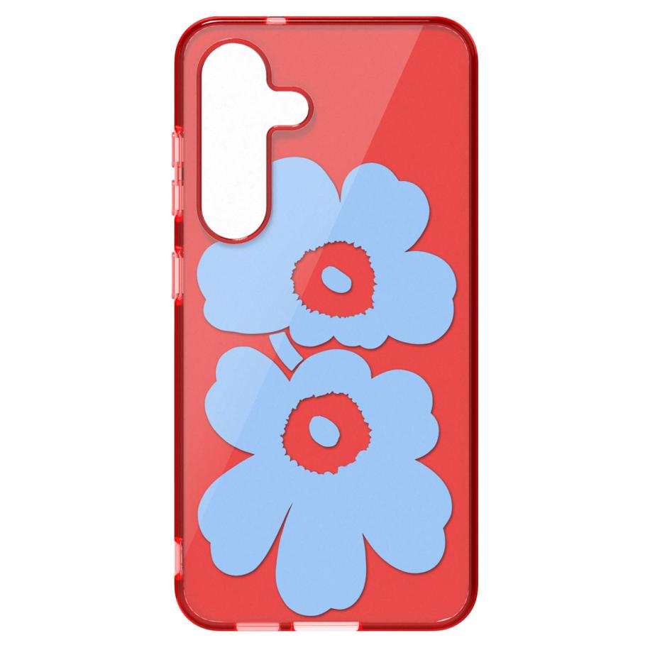 Hybrid Case voor de Samsung Galaxy S25 - Uniko Marimekko / Red Rood