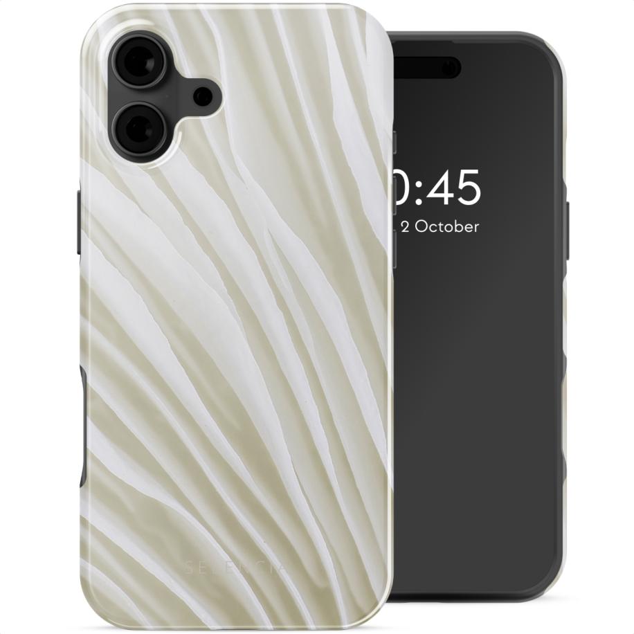 Selencia Vivid Backcover met MagSafe voor de Apple iPhone 16 - Nature Light Brown Multicolor