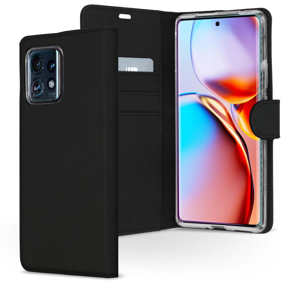 Accezz Wallet Softcase Bookcase voor de Motorola Edge 40 Pro - Zwart Zwart