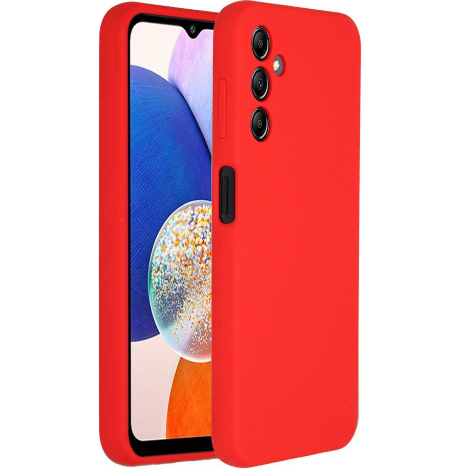 Accezz Liquid Silicone Backcover voor de Samsung Galaxy A14 (5G) - Rood Rood