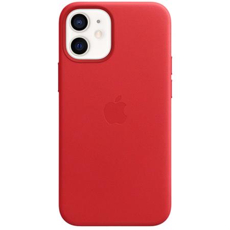 Leather Backcover MagSafe voor de Apple iPhone 12 Mini - Red