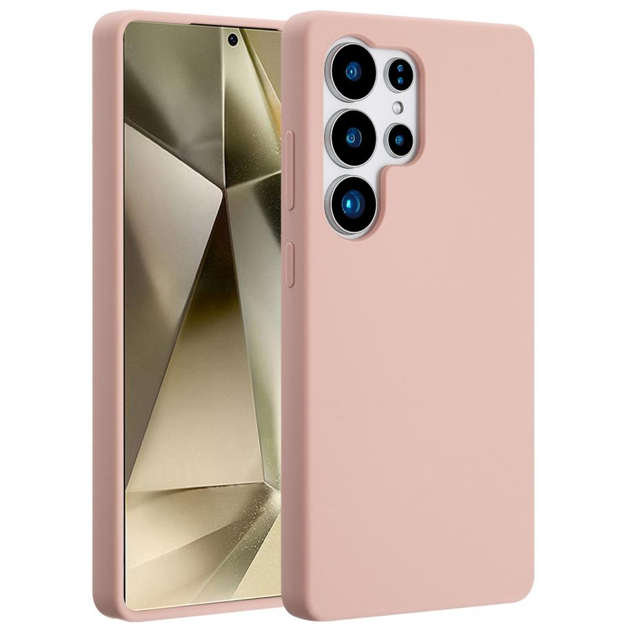 Accezz Liquid Silicone Backcover met MagSafe voor de Samsung Galaxy S25 Ultra - Roze Roze