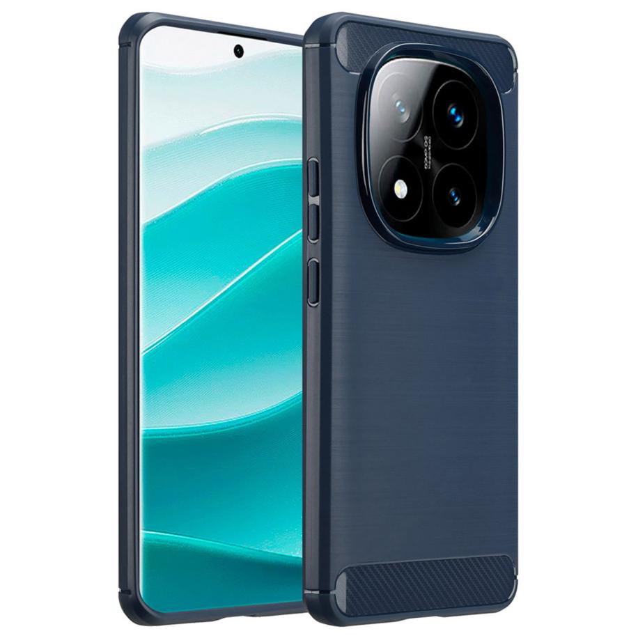 imoshion Brushed Backcover voor de Xiaomi Redmi Note 14 Pro (5G) - Donkerblauw Blauw