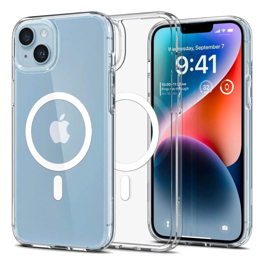 Spigen Ultra Hybrid Backcover MagSafe voor de Apple iPhone 14 - White Wit