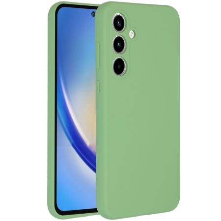 Accezz Liquid Silicone Backcover voor de Samsung Galaxy A35 - Groen