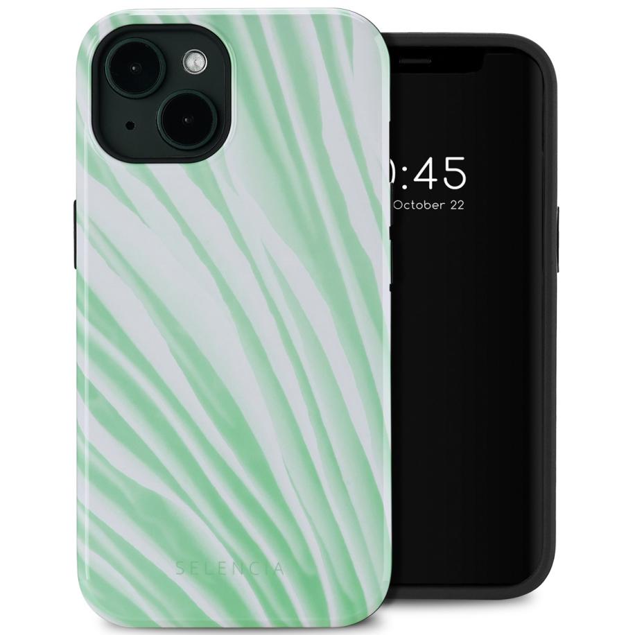 Selencia Vivid Backcover met MagSafe voor de Apple iPhone 14 - Nature Grayed Jade Multicolor