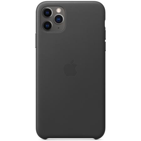 Leather Backcover voor de Apple iPhone 11 Pro Max - Black