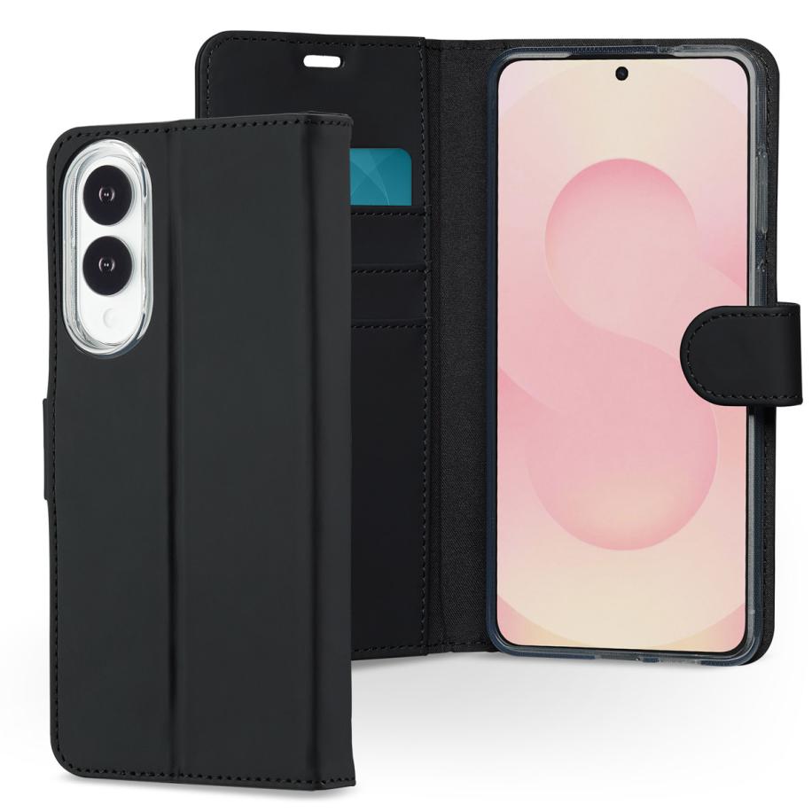 Accezz Wallet Softcase Bookcase voor de Samsung Galaxy S25 Edge - Zwart Zwart