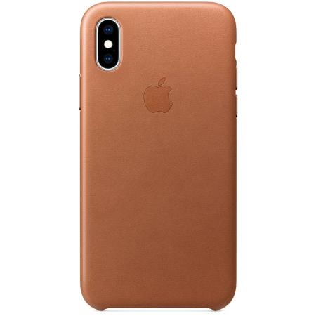 Leather Backcover voor Apple iPhone Xs Max - Saddle Brown