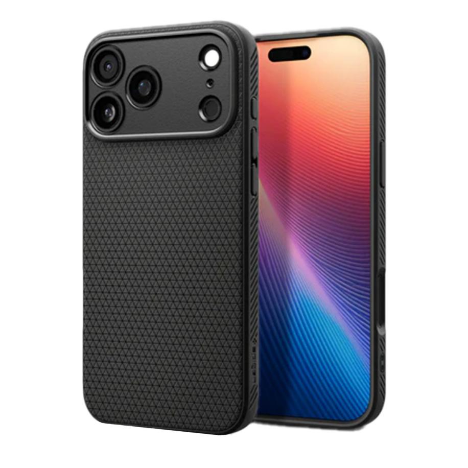 Spigen Liquid Air™ Backcover voor de Apple iPhone 17 Pro - Matte Black Zwart