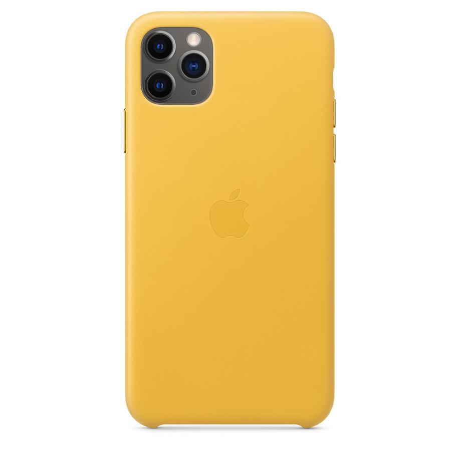 Leather Backcover voor de Apple iPhone 11 Pro Max - Meyer Lemon Geel
