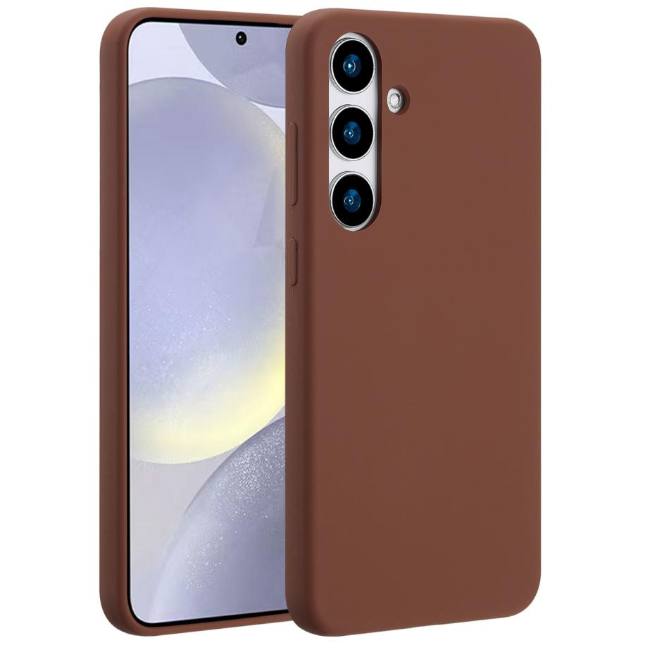 Accezz Liquid Silicone Backcover met MagSafe voor de Samsung Galaxy S24 Plus - New Tea Brown Bruin