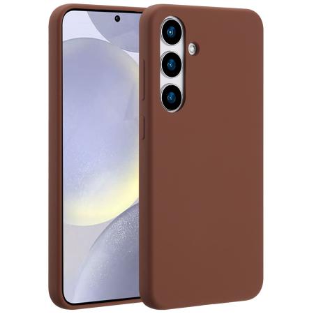 Accezz Liquid Silicone Backcover met MagSafe voor de Samsung Galaxy S24 Plus - New Tea Brown