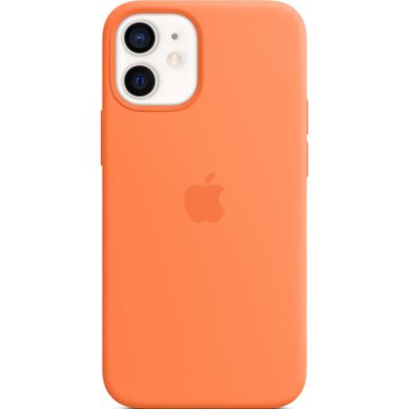 Silicone Backcover MagSafe voor de Apple iPhone 12 Mini - Kumquat