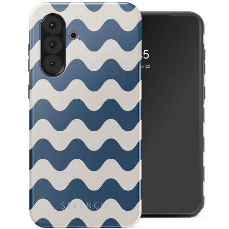 Selencia Vivid Backcover voor de Samsung Galaxy A36 / A56 - Wave Vibes Classic Blue