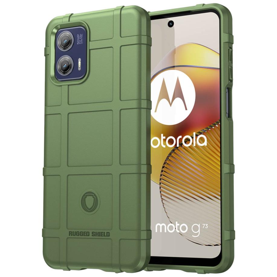 imoshion Rugged Shield Backcover voor de Motorola Moto G73 - Donkergroen Groen