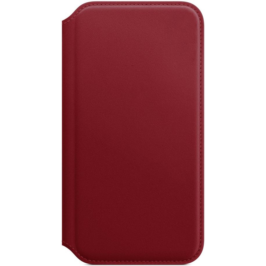 Leather Folio Bookcase voor Apple iPhone X / Xs - Red Rood