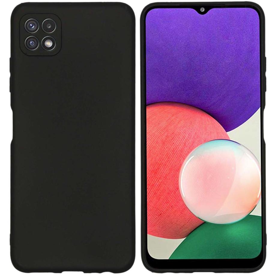 Accezz Color Backcover voor de Samsung Galaxy A22 (5G) - Zwart Zwart