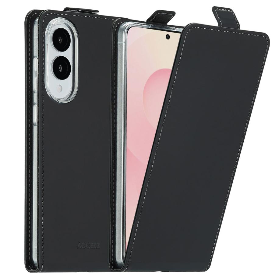 Accezz Flipcase voor de Samsung Galaxy S25 Edge - Zwart Zwart