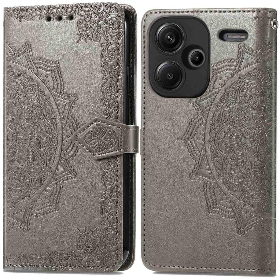 imoshion Mandala Bookcase voor de Xiaomi Redmi Note 13 Pro Plus (5G) - Grijs Grijs