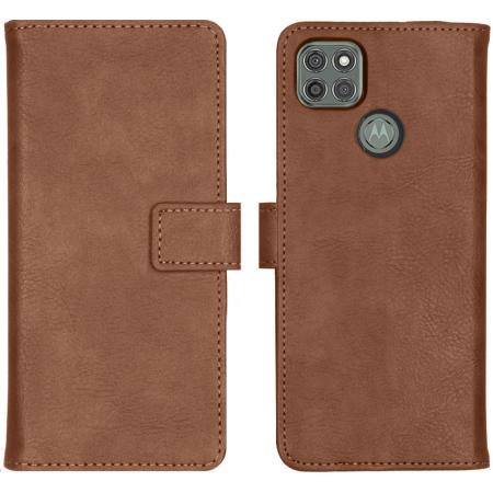 imoshion Luxe Bookcase voor de Motorola Moto G9 Power - Bruin