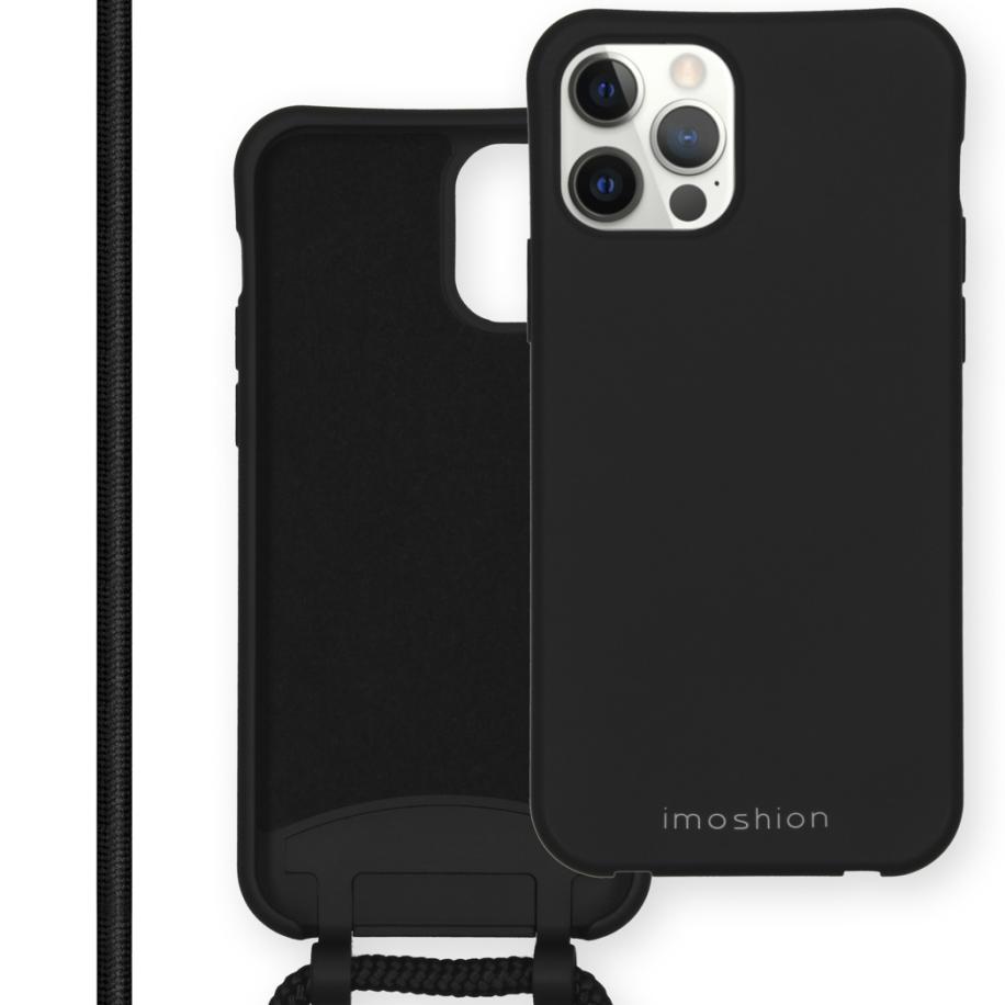 imoshion Color Backcover met afneembaar koord voor de Apple iPhone 12 (Pro) - Zwart Zwart
