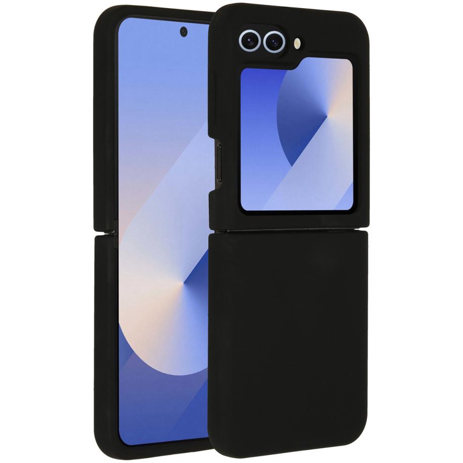 Accezz Liquid Silicone Backcover voor de Samsung Galaxy Z Flip 6 - Zwart Zwart